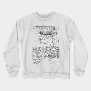 Zigzag Mechanism for Sewing Machine Vintage Patent Hand Drawing Crewneck Sweatshirt